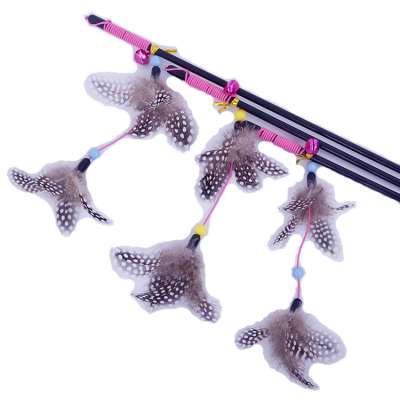 The pet toy has the sound of the cat stick of the pearl feather cat stick 55cm long